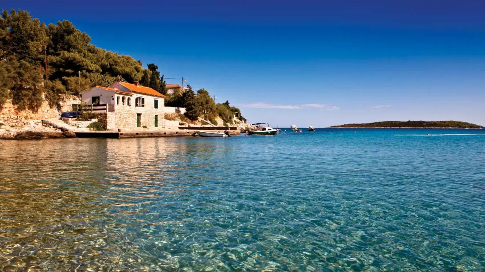 Clear water bay in Šipan