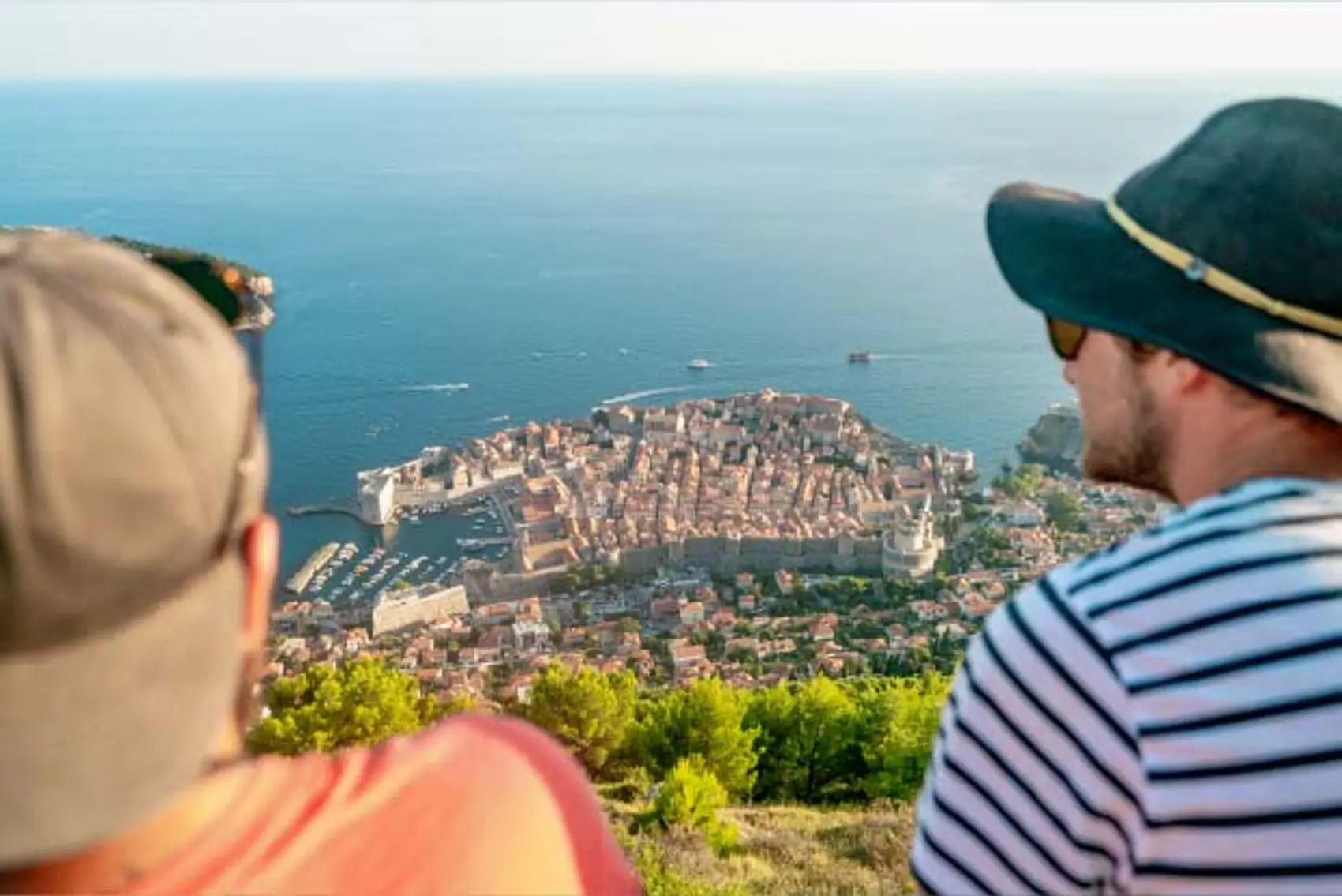 View from above Dubrovnik in Croatia