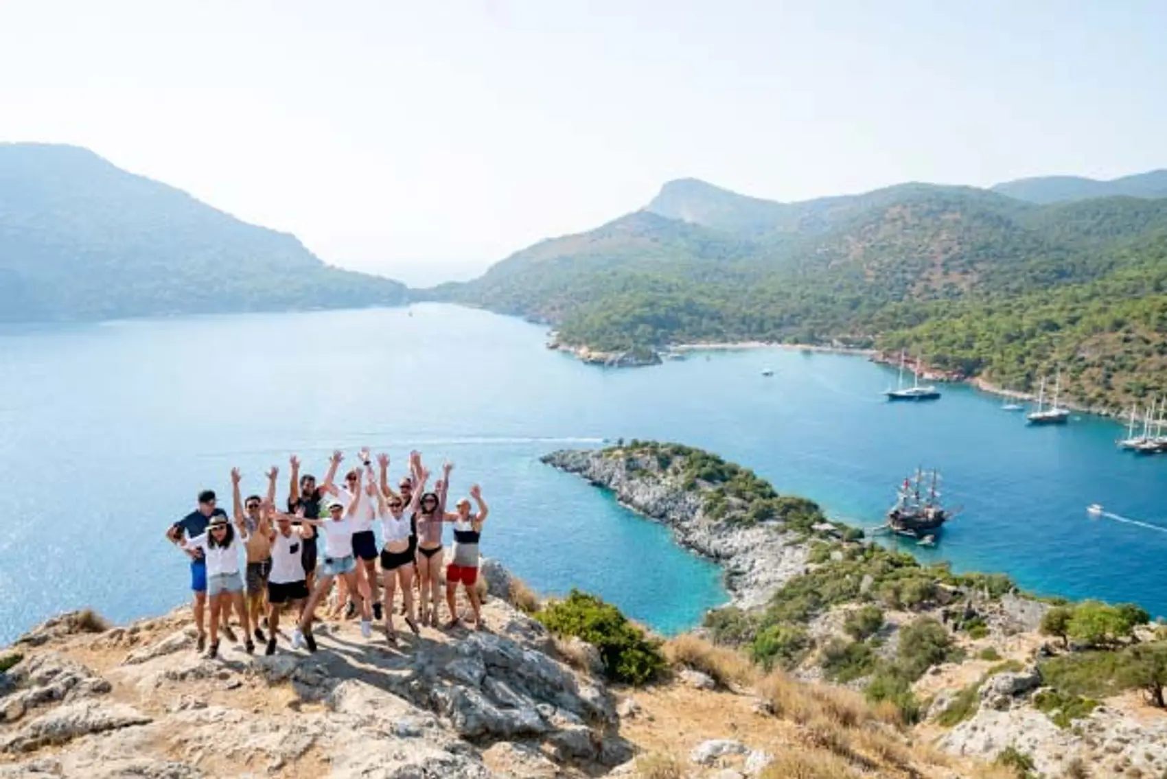 Group on coast of Turkey