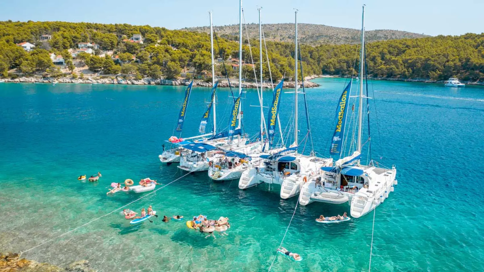 MedSailors yachts rafted together in Korcula